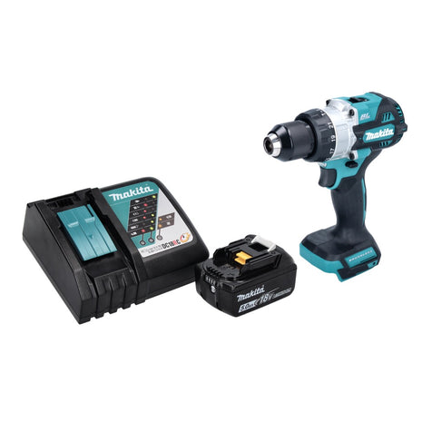 Taladro percutor inalámbrico Makita DHP 486 RT1 18 V 130 Nm sin escobillas + 1x batería 5,0 Ah + cargador