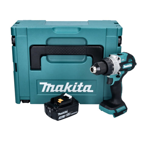 Makita DHP 486 F1J Perceuse-visseuse à percussion sans fil 18 V 130 Nm Brushless + 1x batterie 3,0 Ah + Makpac - sans chargeur