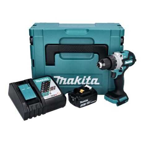 Makita DHP 486 RF1J akumulatorowa wiertarko-wkrętarka udarowa 18 V 130 Nm bezszczotkowa + 1x akumulator 3,0 Ah + ładowarka + Makpac