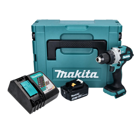 Makita DHP 486 RM1J akumulatorowa wiertarko-wkrętarka udarowa 18 V 130 Nm bezszczotkowa + 1x akumulator 4,0 Ah + ładowarka + Makpac