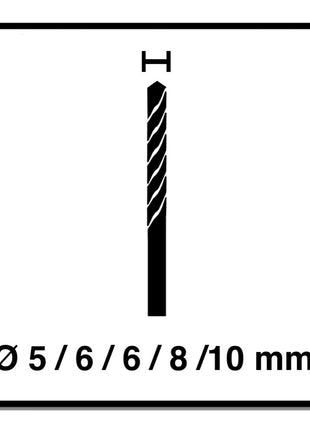 Alpen Profi Multicut SPM Juego de brocas multiusos de carburo de 5 piezas 5 - 10 mm Certificación SDS Plus PGM