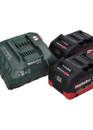 Clé à chocs sans fil Metabo SSD 18 LT 200 BL 18 V 200 Nm 1/4" sans balais + 2x batterie 8,0 Ah + chargeur + métaBOX