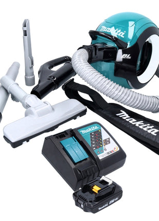 Makita DCL 501 RA1 Akku Staubsauger 18 V Brushless + 1x Akku 2,0 Ah + Ladegerät + Zubehör