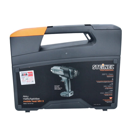 Steinel mobile heat MH 3 Akku Heißluftgebläse 18 V 300 / 500 °C CAS + 2x Akku 5,5 Ah + Ladegerät + Koffer - Toolbrothers