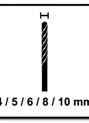 Alpen Profi Multicut PM 5 Hartmetall Mehrzweckbohrer Set 5 tlg. 4 - 10 mm PGM zertifiziert