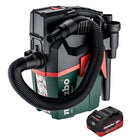 Metabo AS 18 L PC Compact Akku Sauger 18 V 6 l IPX4 Staubklasse L Nass und Trocken + 1x Akku 8,0 Ah - ohne Ladegerät