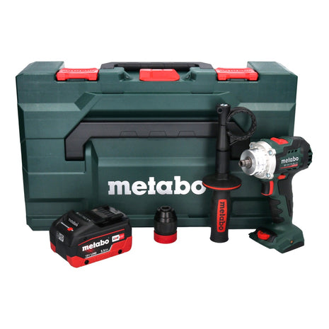 Metabo taladro atornillador a batería BS 18 LTX BL QI 18 V 130 Nm sin escobillas + 1x batería 5,5 Ah + metaBOX - sin cargador