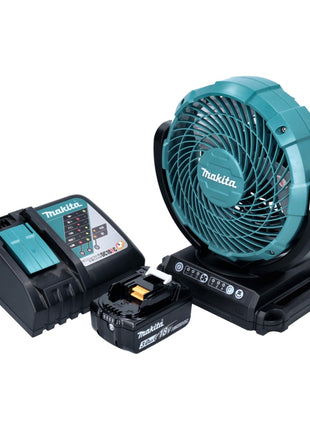 Makita DCF 102 RF1 Akku Ventilator Lüfter 18 V 18 cm + 1x Akku 3,0 Ah + Ladegerät - Toolbrothers