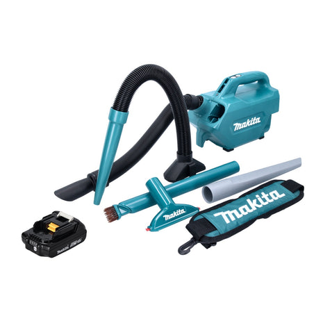 Aspirador inalámbrico Makita DCL 184 A1 18 V 54 mbar 0,5 l + 1x batería 2,0 Ah - sin cargador