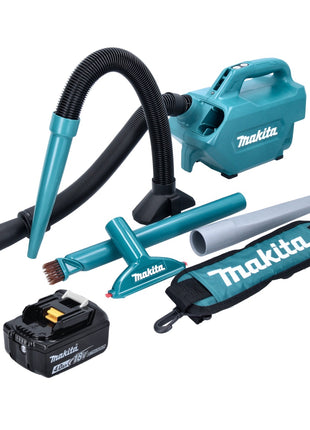 Makita DCL 184 M1 Akku Staubsauger 18 V 54 mbar 0,5 l + 1x Akku 4,0 Ah - ohne Ladegerät - Toolbrothers