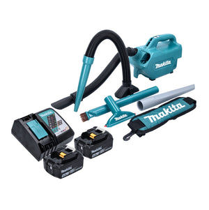 Makita DCL 184 RM Akku Staubsauger 18 V 54 mbar 0,5 l + 2x Akku 4,0 Ah + Ladegerät