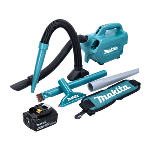 Makita DCL 184 T1 Akku Staubsauger 18 V 54 mbar 0,5 l + 1x Akku 5,0 Ah - ohne Ladegerät