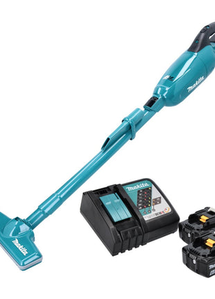 Aspirateur à batterie Makita DCL 280 FRG 18 V sans balais + 2x batteries 6,0 Ah + chargeur