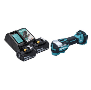 Makita DTM 52 RT Akku Multifunktionswerkzeug 18 V Starlock Max Brushless + 2x Akku 5,0 Ah + Ladegerät