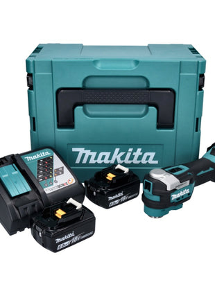 Makita DTM 52 RGJ Akku Multifunktionswerkzeug 18 V Starlock Max Brushless + 2x Akku 6,0 Ah + Ladegerät + Makpac - Toolbrothers