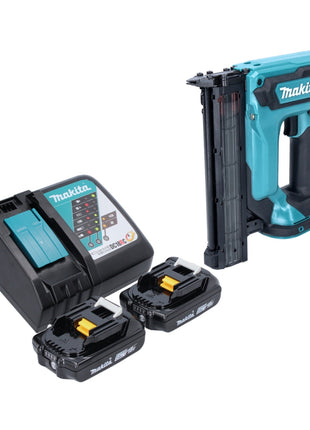 Clavadora con cabezal de batería Makita DFN 350 RA 18 V 15 - 35 mm + 2 baterías 2,0 Ah + cargador