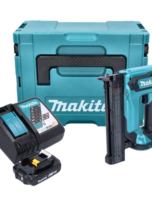 Makita DFN 350 RA1J Cloueur à tête d'emballage avec batterie 18 V 15 - 35 mm + 1x batterie 2,0 Ah + chargeur + Makpac