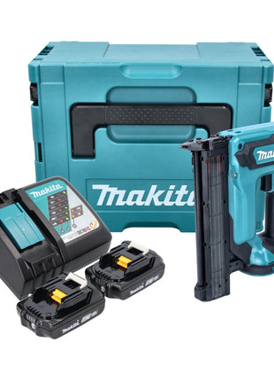 Clavadora con cabezal de batería Makita DFN 350 RAJ 18 V 15 - 35 mm + 2 baterías 2,0 Ah + cargador + Makpac