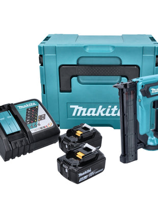 Makita DFN 350 RTJ cloueuse à tête d'emballage sur batterie 18 V 15 - 35 mm + 2x batteries 5,0 Ah + chargeur + Makpac