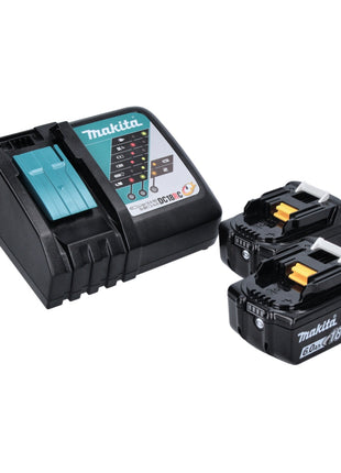 Makita DFN 350 RGJ cloueuse à tête d'emballage sur batterie 18 V 15 - 35 mm + 2x batteries 6,0 Ah + chargeur + Makpac