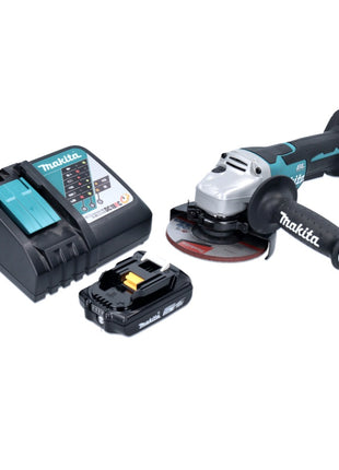 Makita DGA 515 RA1 Meuleuse d'angle sans fil 18 V 125 mm Brushless + 1x Batterie 2,0 Ah + Chargeur