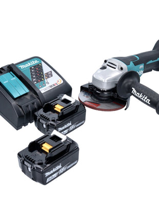 Makita DGA 515 RF Akku Winkelschleifer 18 V 125 mm Brushless + 2x Akku 3,0 Ah + Ladegerät