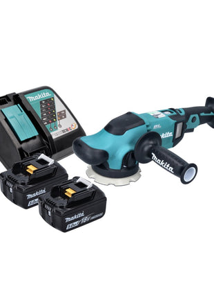 Makita DPO 500 RT Akku Exzenterpolierer 18 V 125 mm Brushless + 2x Akku 5,0 Ah + Ladegerät