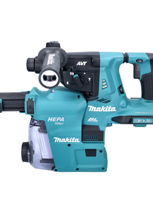 Makita DHR 280 ZWJ Akku Bohrhammer 36 V ( 2x 18 V ) 2,8 J SDS Plus Brushless + DX08 Staubabsaugung + Makpac - ohne Akku, ohne Ladegerät