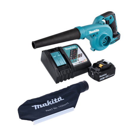 Makita DUB 185 RT1 Akumulatorowa dmuchawa do liści Dmuchawa 18 V + 1x akumulator 5,0 Ah + ładowarka + worek zbiorczy