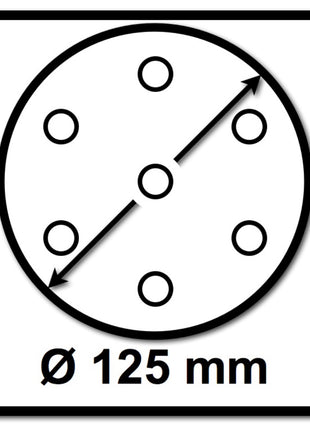 Makita Schleifpapier Klett 125 mm K 320 200 Stk. ( 4x P-43692 ) für DBO BO DCW DWE GEX PEX SXE BOS - Toolbrothers