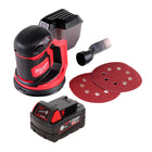 Milwaukee M18 BOS125-601Ponceuse excentrique sans fil 125mm 18V + 1x Batterie 6,0 Ah - sans chargeur