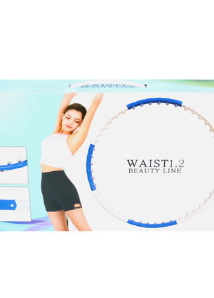 Naria Waist 1.2 Beauty Line Hula Hoop Reifen Verstellbare Größe weiß / blau - Toolbrothers