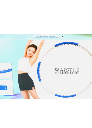 Naria Waist 1.2 Beauty Line Hula Hoop Reifen Verstellbare Größe weiß / blau - Toolbrothers