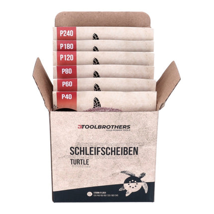 Metabo SXA 18 LTX 125 BL Akku Exzenterschleifer 18 V 125 mm ( 600146840 ) Brushless + 4x Toolbrothers TURTLE Schleifset + metaBOX - ohne Akku, ohne Ladegerät