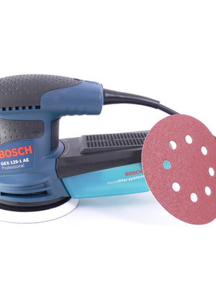 Bosch GEX 125-1 AE Exzenterschleifer 250 Watt 125 mm ( 0601387500 ) + 4x Toolbrothers TURTLE Schleifset - Toolbrothers