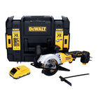 Sierra circular a batería DeWalt DCS 571 18 V 115 mm sin escobillas + 1x batería 3,0 Ah + TSTAK - sin cargador