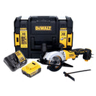 Sierra circular de batería DeWalt DCS 571 M1 18 V 115 mm sin escobillas + 1x batería 4,0 Ah + cargador + TSTAK