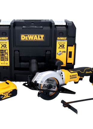 DeWalt DCS 571 Akku Handkreissäge 18 V 115 mm Brushless + 1x Akku 5,0 Ah + TSTAK - ohne Ladegerät