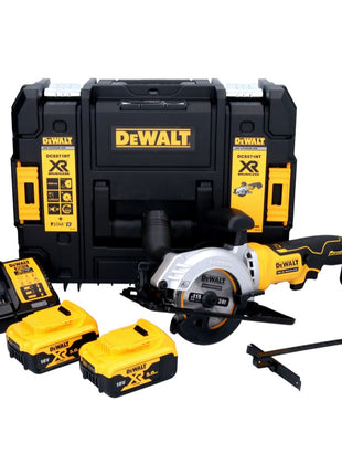 DeWalt DCS 571 P2 Akku Handkreissäge 18 V 115 mm Brushless + 2x Akku 5,0 Ah + Ladegerät + TSTAK