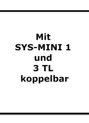 Festool T-LOC SYS MINI 1 TL TRA MINI Systainer ( 203813 ) Kleinteile Koffer transparenter Deckel koppelbar mit SYS-MINI 1 und 3 TL - Toolbrothers