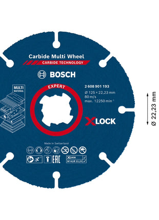 Bosch Expert Carbide Multi Wheel X-LOCK Trennscheibe ( 2608901193 ) 125 mm x 22,23 mm