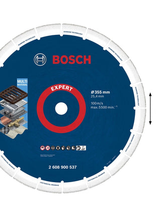 Bosch Expert Diamond Metal Wheel Trennscheibe 355 x 25,4 mm ( 2608900537 ) Diamond Technology für Kappsägen / Benzinsägen