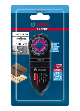 Bosch Expert AVZ 32 RT10 Schleiffinger Starlock 32 x 50 mm ( 2608900039 ) Carbide Technology für Multifunktionswerkzeuge