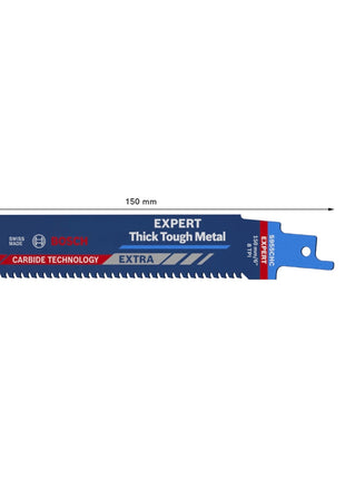 Bosch EXPERT Thick Tough Metal S 955 CHC Säbelsägeblatt 150 mm 10 Stk. ( 2608900367 ) Carbide Technology