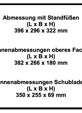 Festool Systainer T-LOC SYS-COMBI 3 Werkzeugkoffer 4 Stk. ( 4x 200118 ) 396 x 296 x 322 mm - Toolbrothers