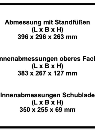 Festool Systainer T-LOC SYS-COMBI 2 Werkzeugkoffer 2 Stk. ( 2x 200117 ) 396 x 296 x 270 mm - Toolbrothers