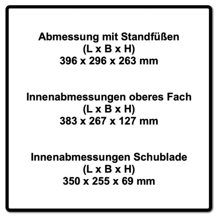 Festool Systainer T-LOC SYS-COMBI 2 Werkzeugkoffer 4 Stk. ( 4x 200117 ) 396 x 296 x 270 mm