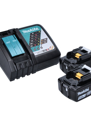 Makita DLX 2283 TJ Akku Combo Kit DHP 485 Akku Schlagbohrschrauber + DTD 153 Akku Schlagschrauber + 2x Akku 5,0 Ah + Ladegerät + Makpac