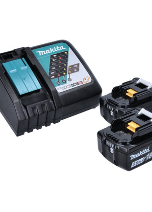 Kit combiné batterie Makita DLX 2432 TJ Perceuse sur batterie DDF 486 + clé à chocs sur batterie DTD 153 + 2x batterie 5,0 Ah + chargeur + Makpac