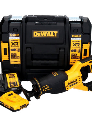 Scie alternative à batterie DeWalt DCS 382 D1T 18 V sans balais + 1x batterie 2,0 Ah + chargeur + TSTAK